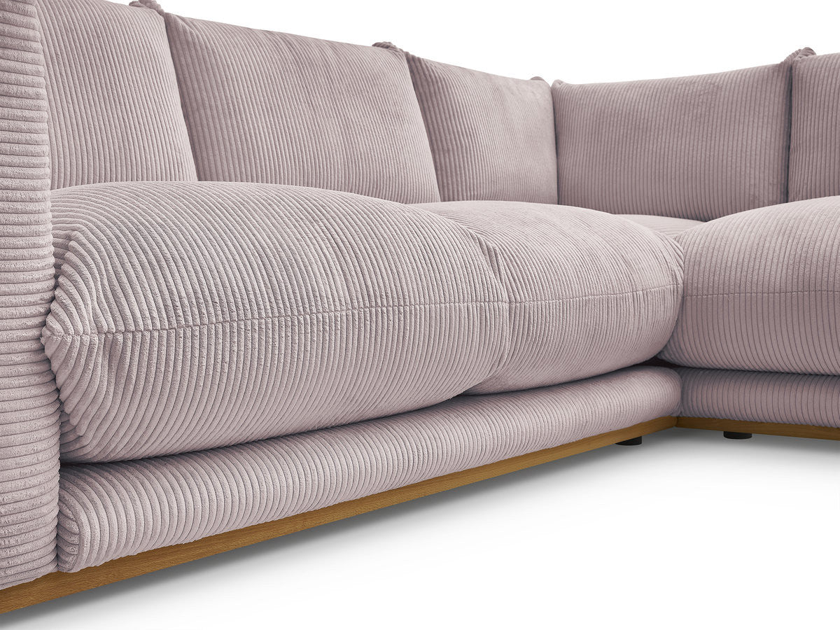 Hjørnesofa ERNEST i kordfløyel med puff