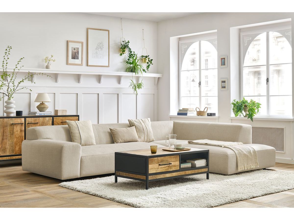 Hjørnesofa LAVENA i fløyel