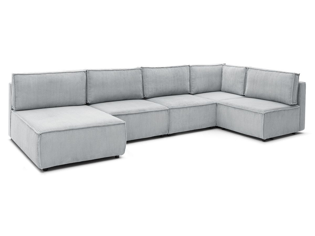 Hjørnesofa 100% modulær NIHAD i kordfløyel 3 sittemoduler, 1 hjørne og 1 sjeselong