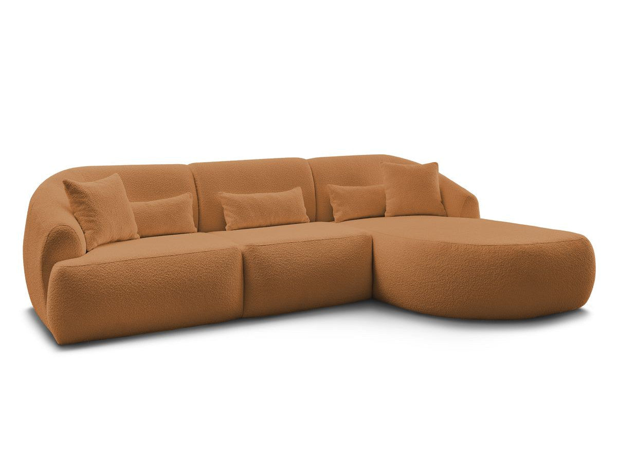 Hjørnesofa ALESIA i bouclé-stoff