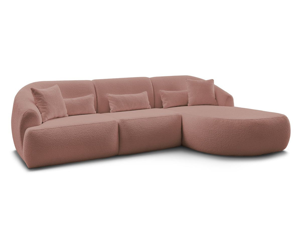 Hjørnesofa ALESIA i bouclé-stoff