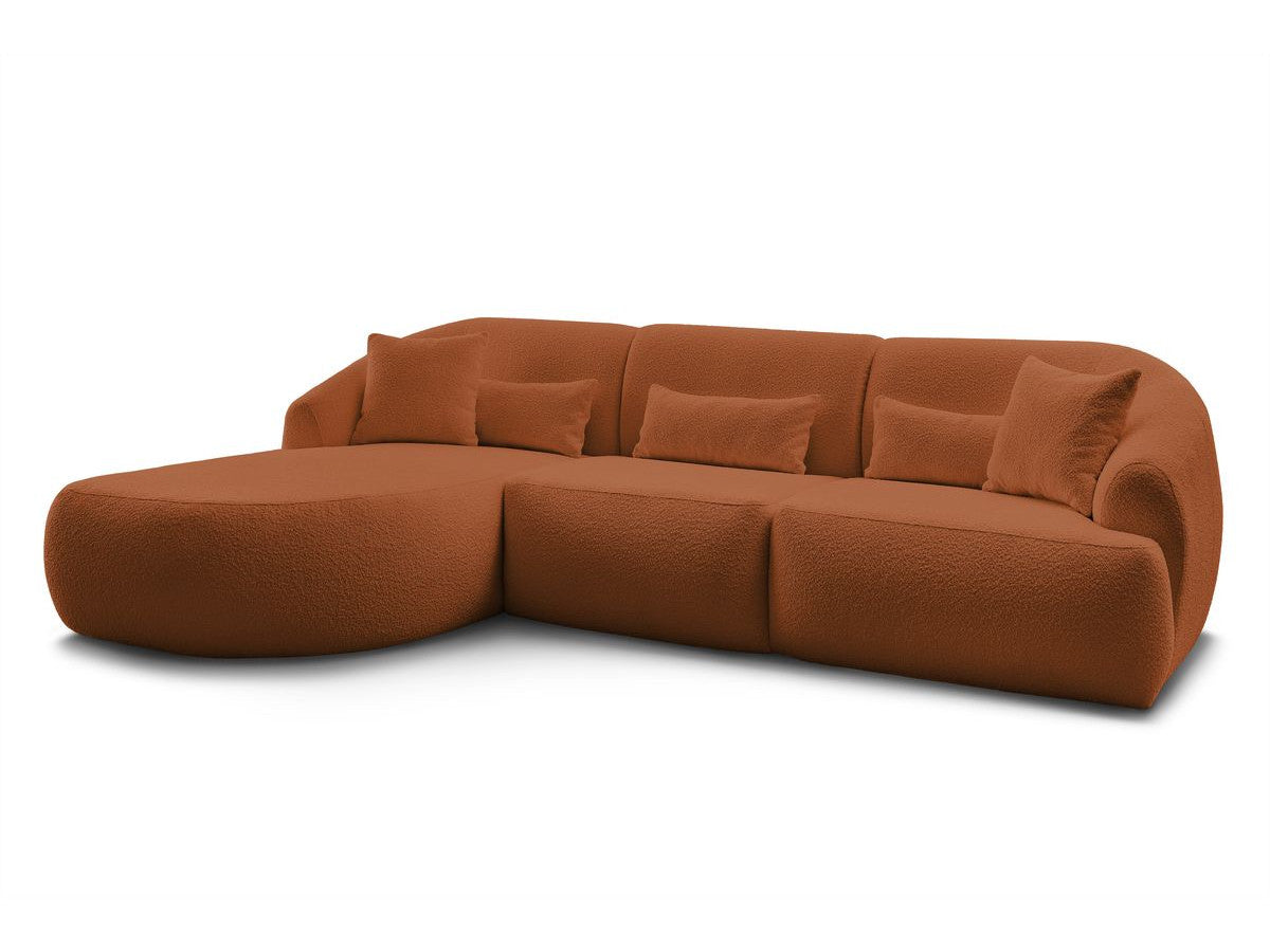 Hjørnesofa ALESIA i bouclé-stoff