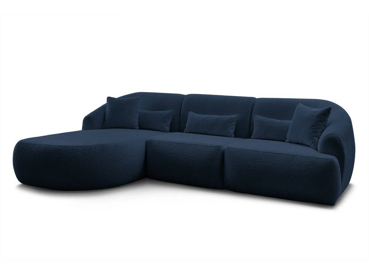 Hjørnesofa ALESIA i bouclé-stoff