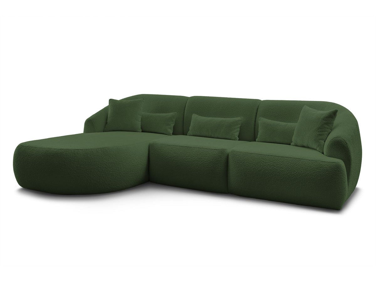 Hjørnesofa ALESIA i bouclé-stoff