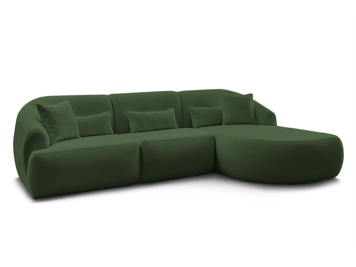 Hjørnesofa ALESIA i bouclé-stoff