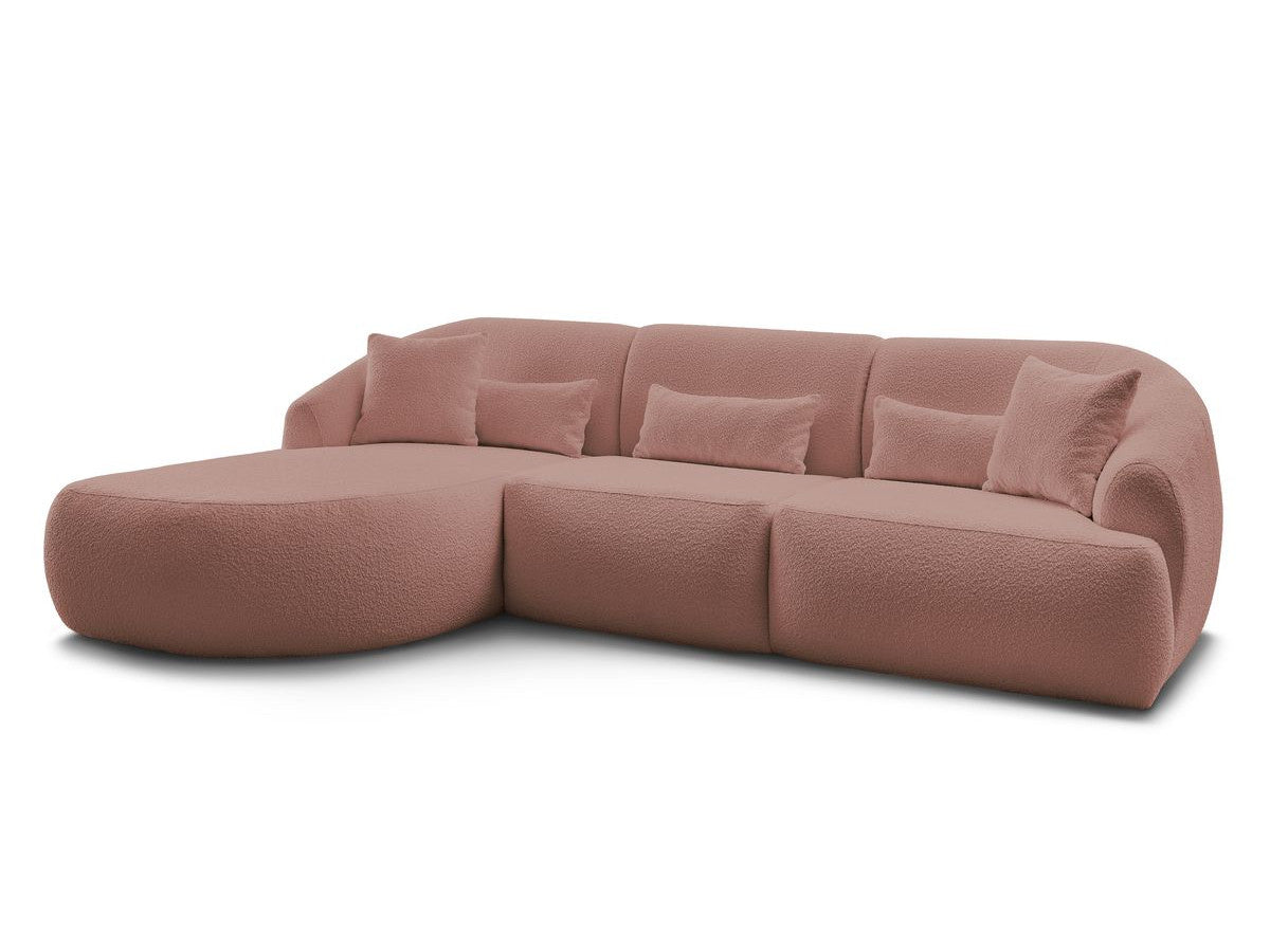 Hjørnesofa ALESIA i bouclé-stoff