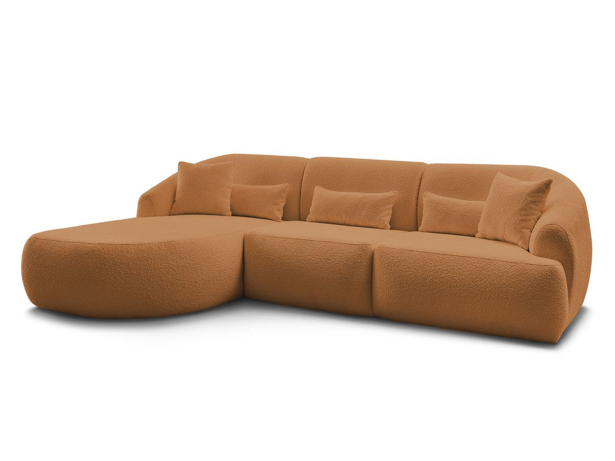 Hjørnesofa ALESIA i bouclé-stoff