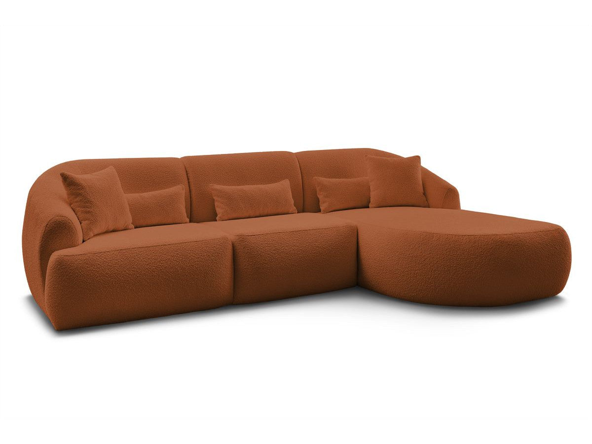 Hjørnesofa ALESIA i bouclé-stoff
