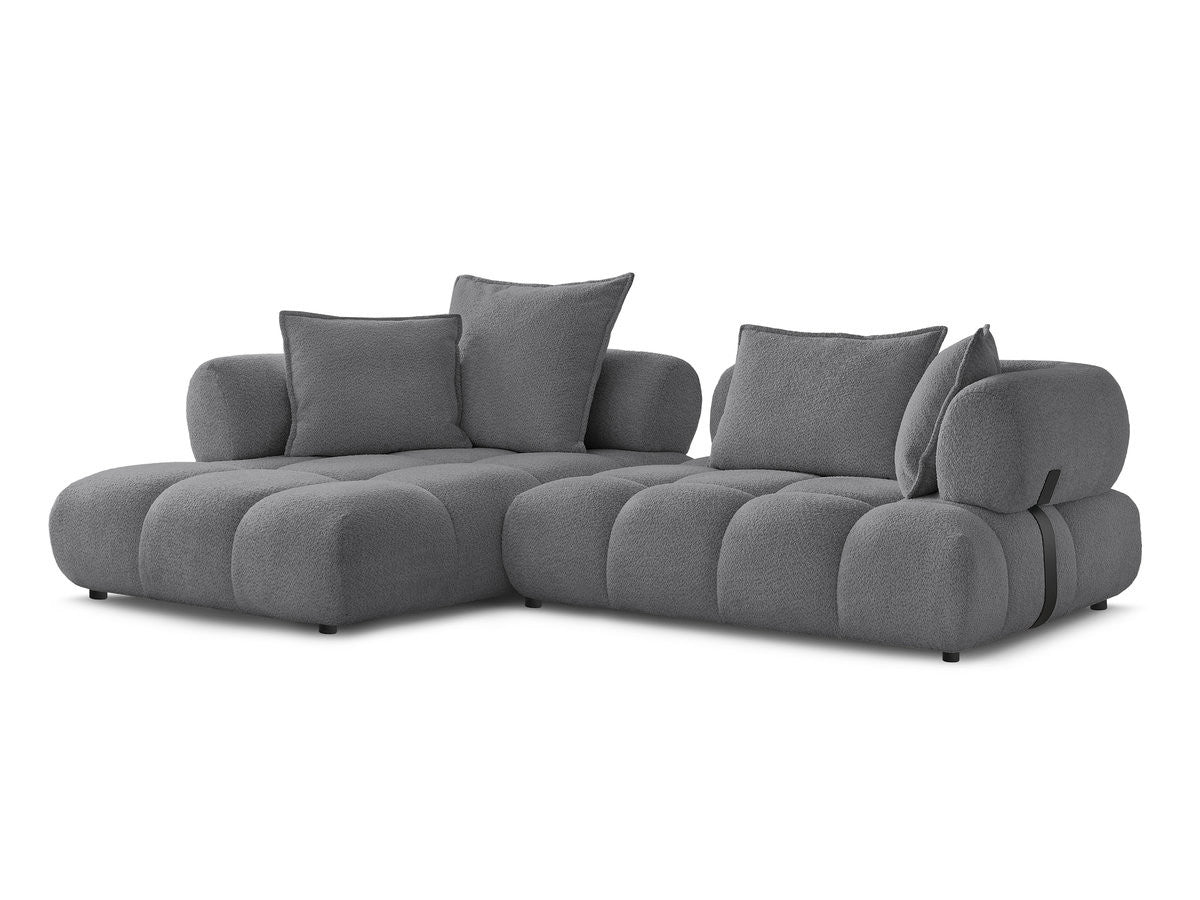 Hjørnesofa ALYA i bouclé-stoff