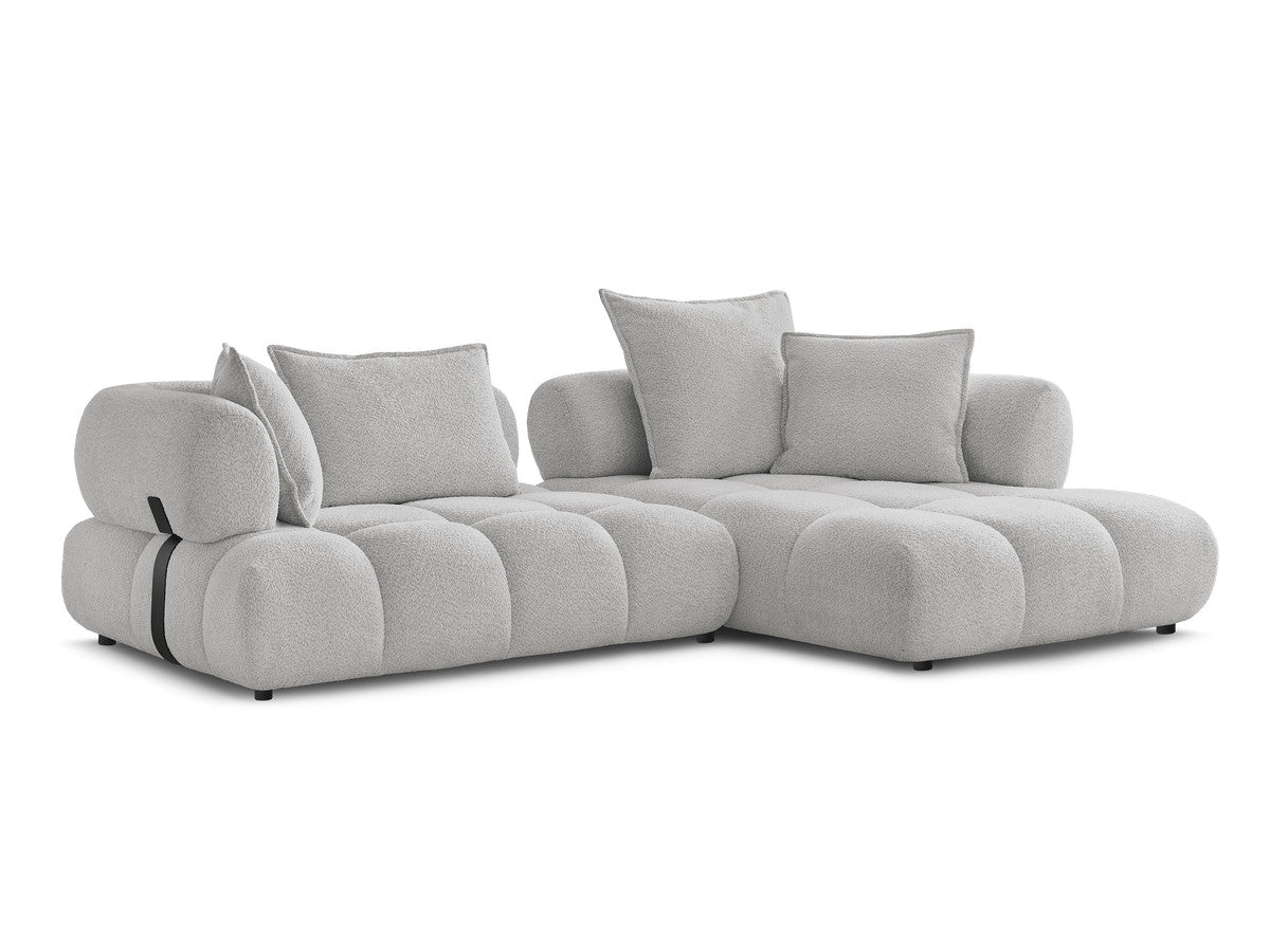 Hjørnesofa ALYA i bouclé-stoff