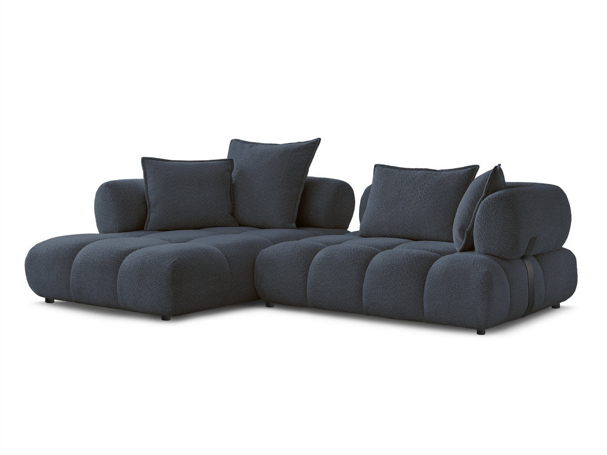 Hjørnesofa ALYA i bouclé-stoff