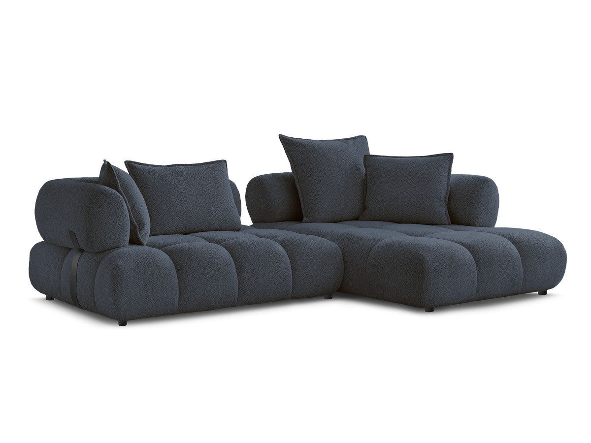 Hjørnesofa ALYA i bouclé-stoff