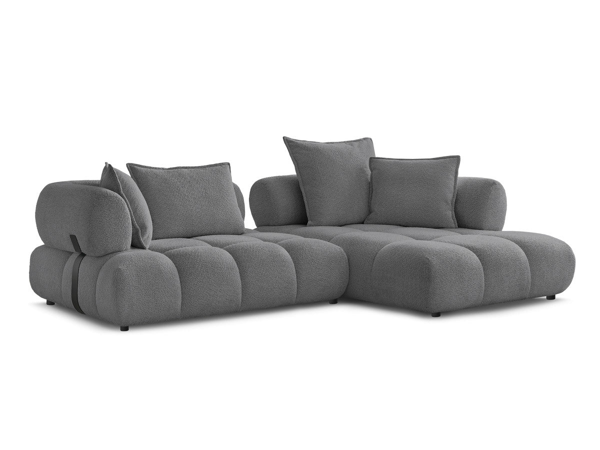 Hjørnesofa ALYA i bouclé-stoff
