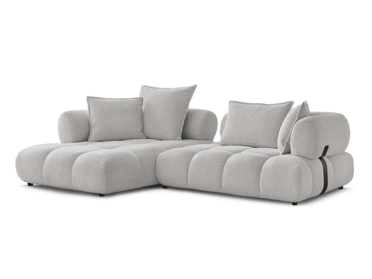 Hjørnesofa ALYA i bouclé-stoff