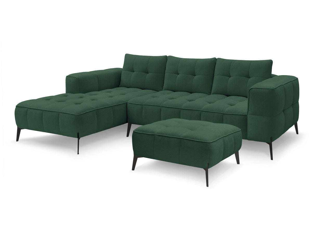 Hjørnesofa ANIS i teksturert stoff med puff