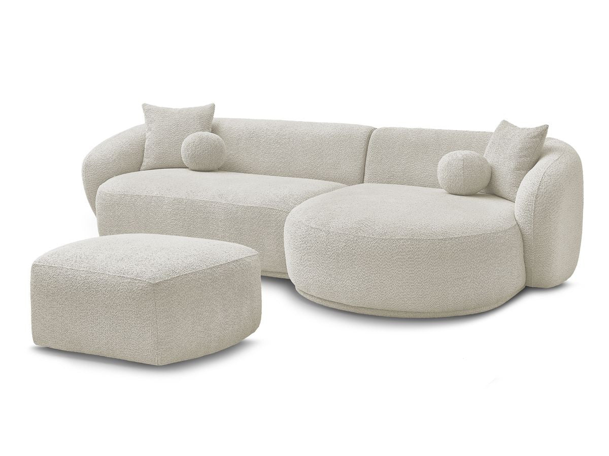 Hjørnesofa ASHLEY med puff