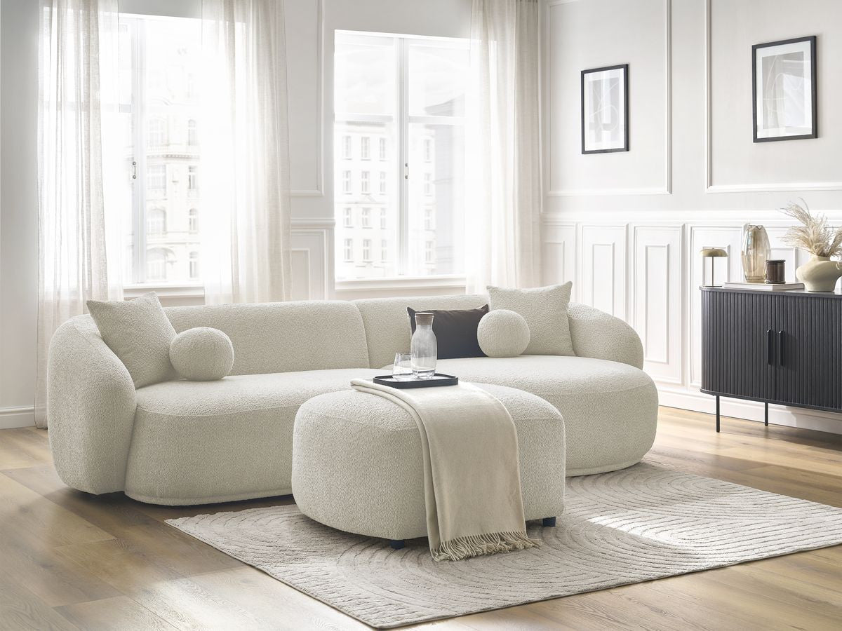 Hjørnesofa ASHLEY med puff