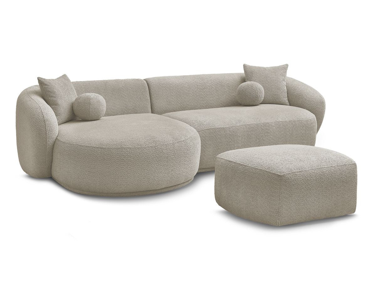 Hjørnesofa ASHLEY med puff