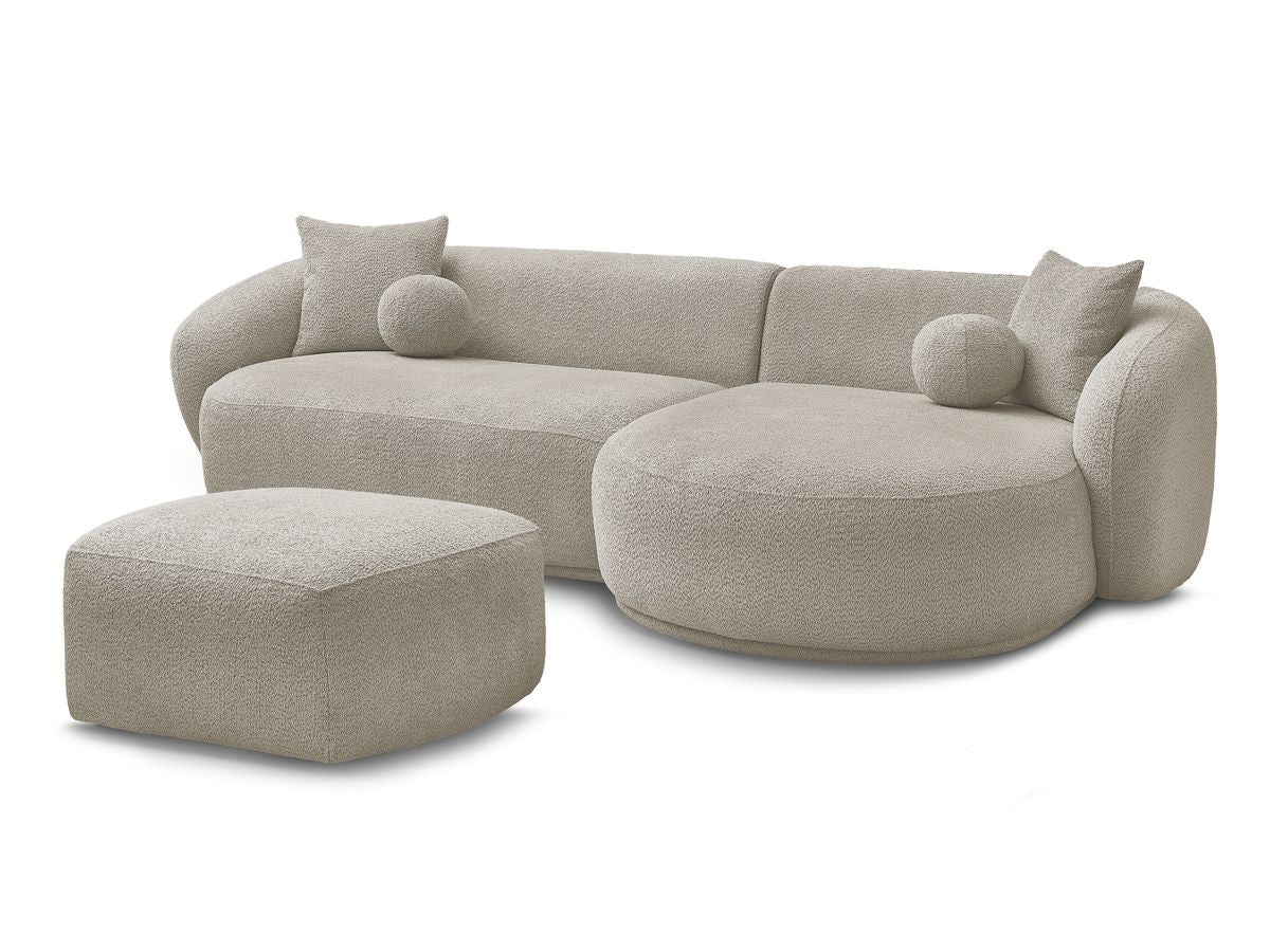 Hjørnesofa ASHLEY med puff