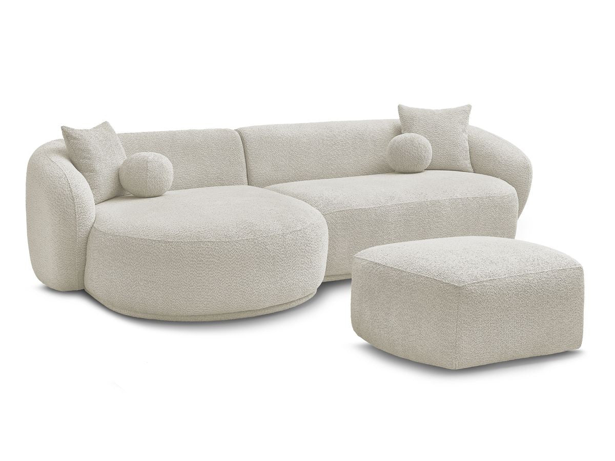 Hjørnesofa ASHLEY med puff