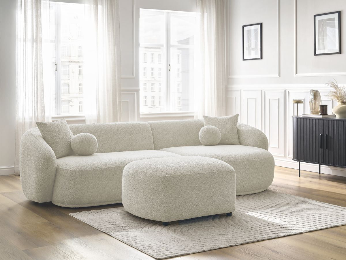 Hjørnesofa ASHLEY med puff