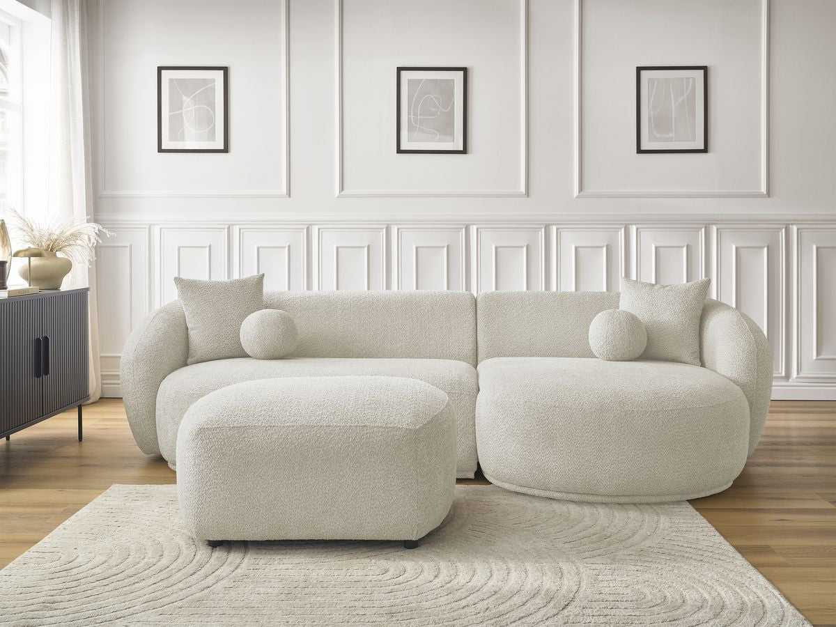 Hjørnesofa ASHLEY med puff