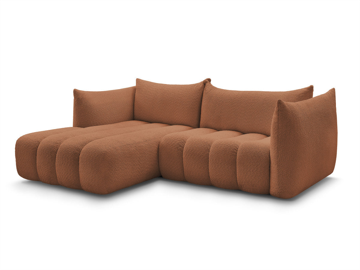 Hjørnesofa AZRA i bouclé-stoff