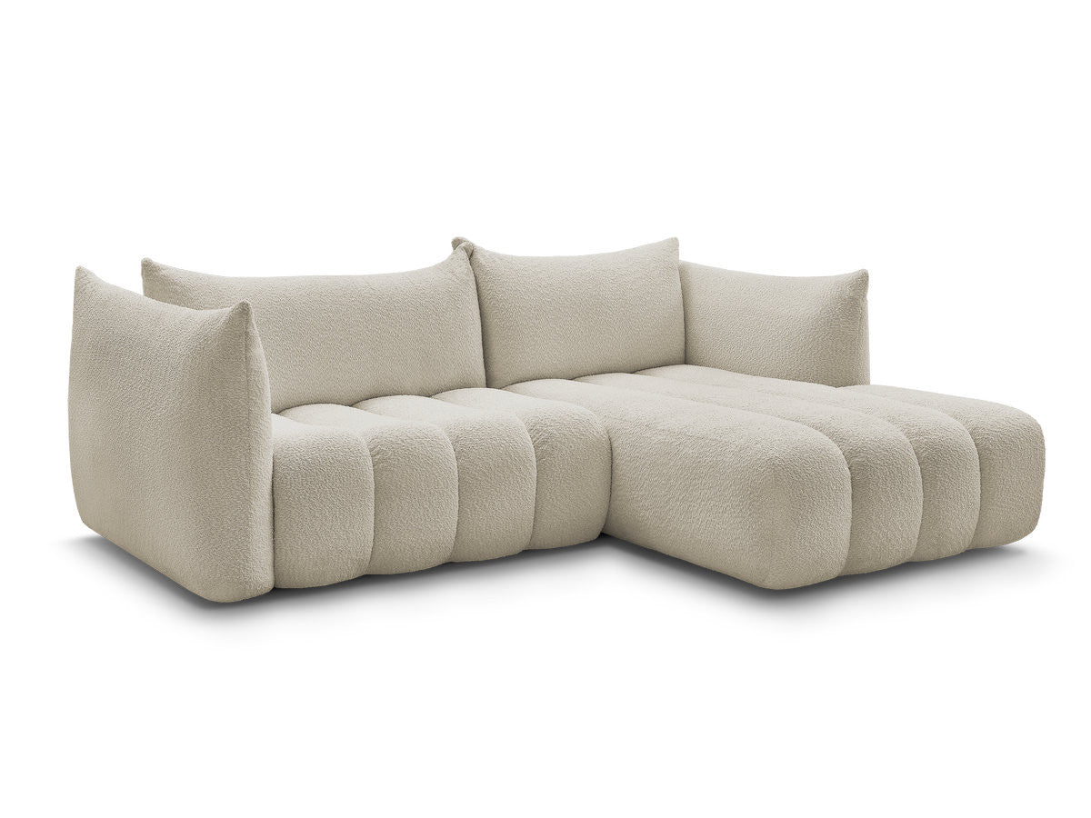 Hjørnesofa AZRA i bouclé-stoff