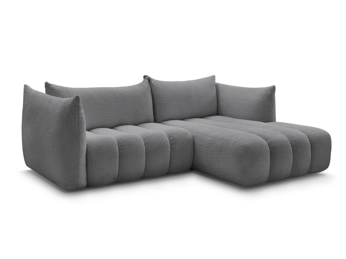 Hjørnesofa AZRA i bouclé-stoff