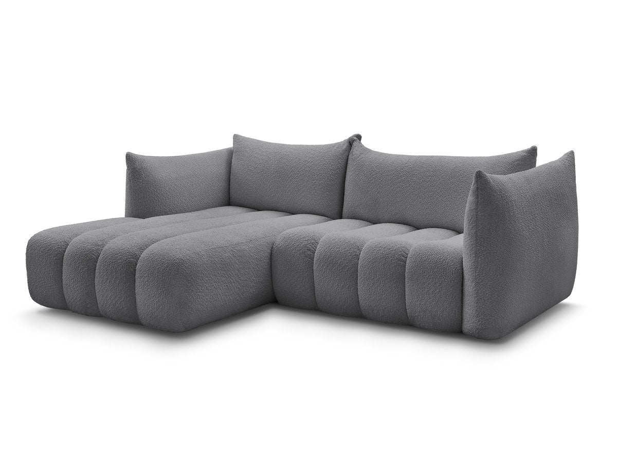 Hjørnesofa AZRA i bouclé-stoff