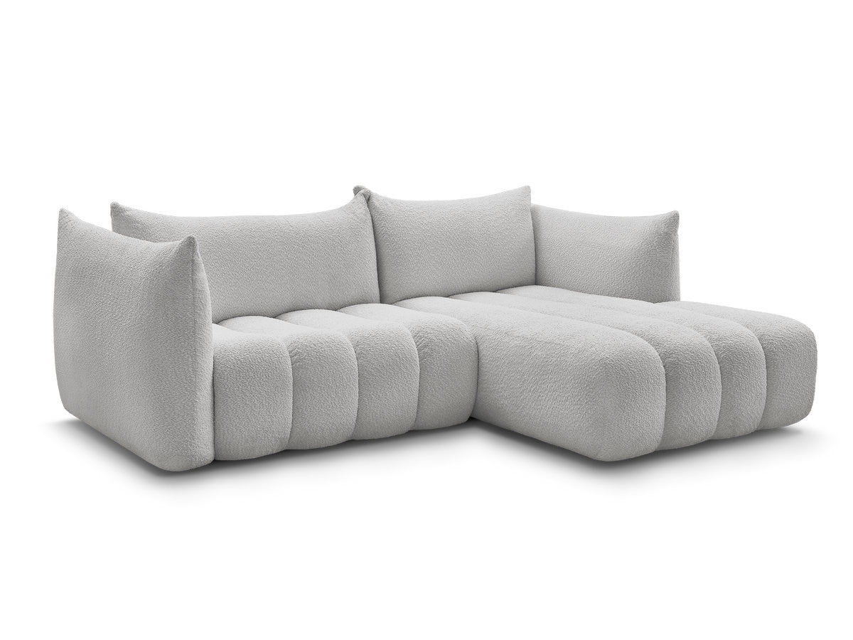 Hjørnesofa AZRA i bouclé-stoff