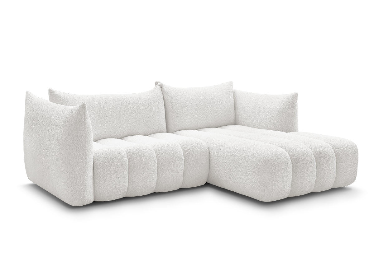 Hjørnesofa AZRA i bouclé-stoff