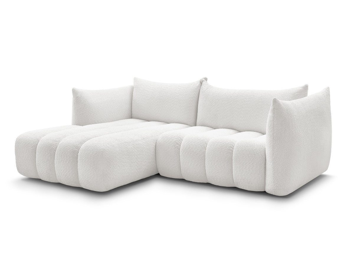 Hjørnesofa AZRA i bouclé-stoff