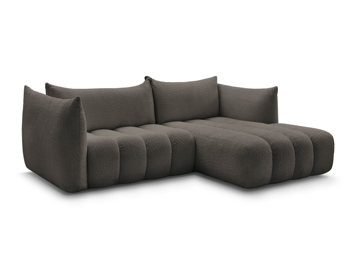 Hjørnesofa AZRA i bouclé-stoff
