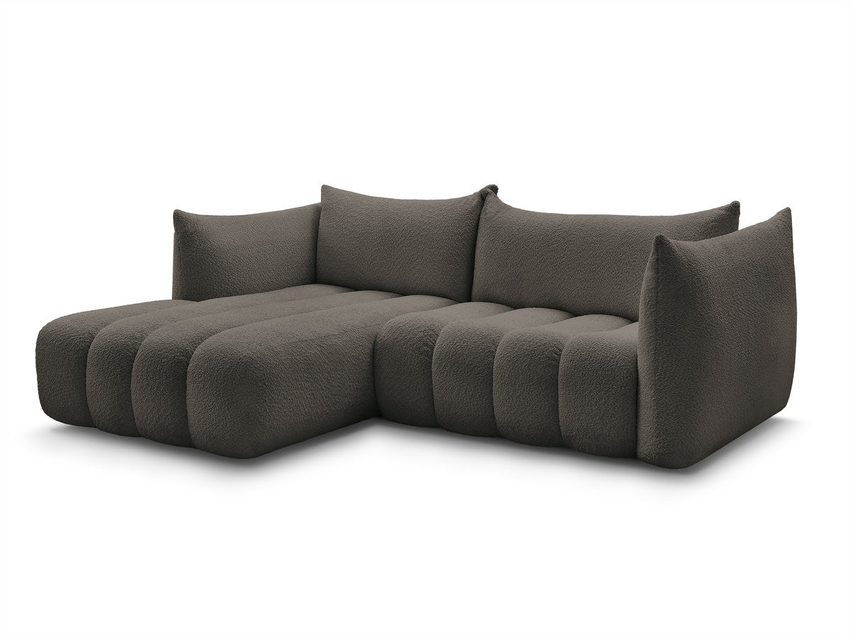 Hjørnesofa AZRA i bouclé-stoff