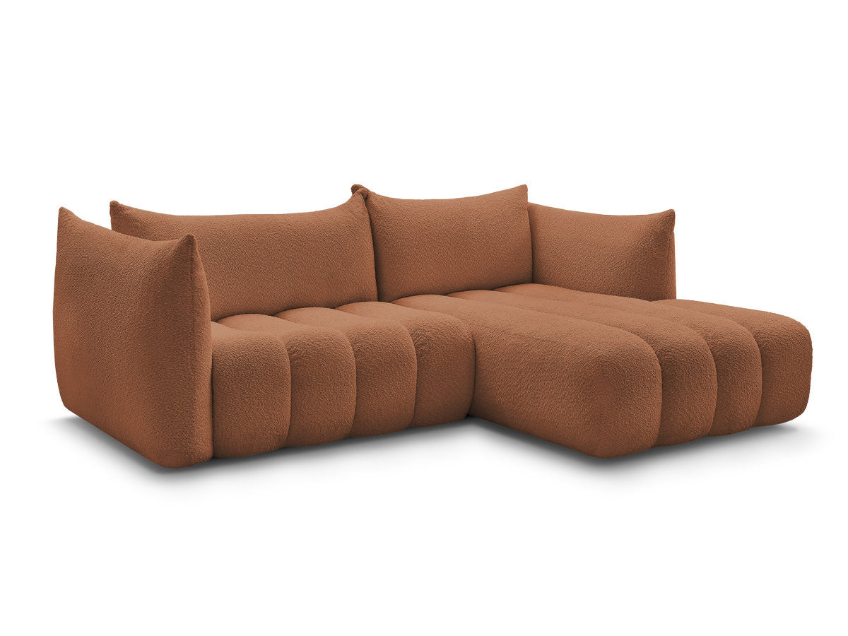 Hjørnesofa AZRA i bouclé-stoff