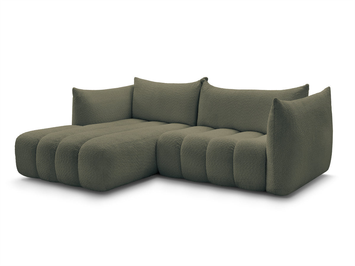 Hjørnesofa AZRA i bouclé-stoff