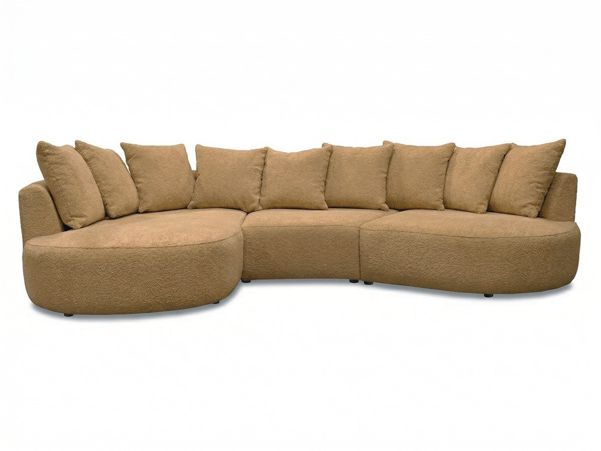 Hjørnesofa CALYPSO i bouclé-stoff