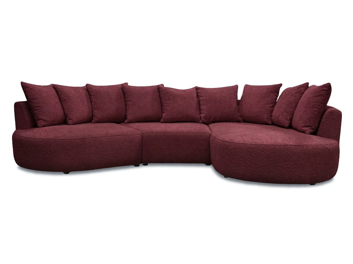 Hjørnesofa CALYPSO i bouclé-stoff
