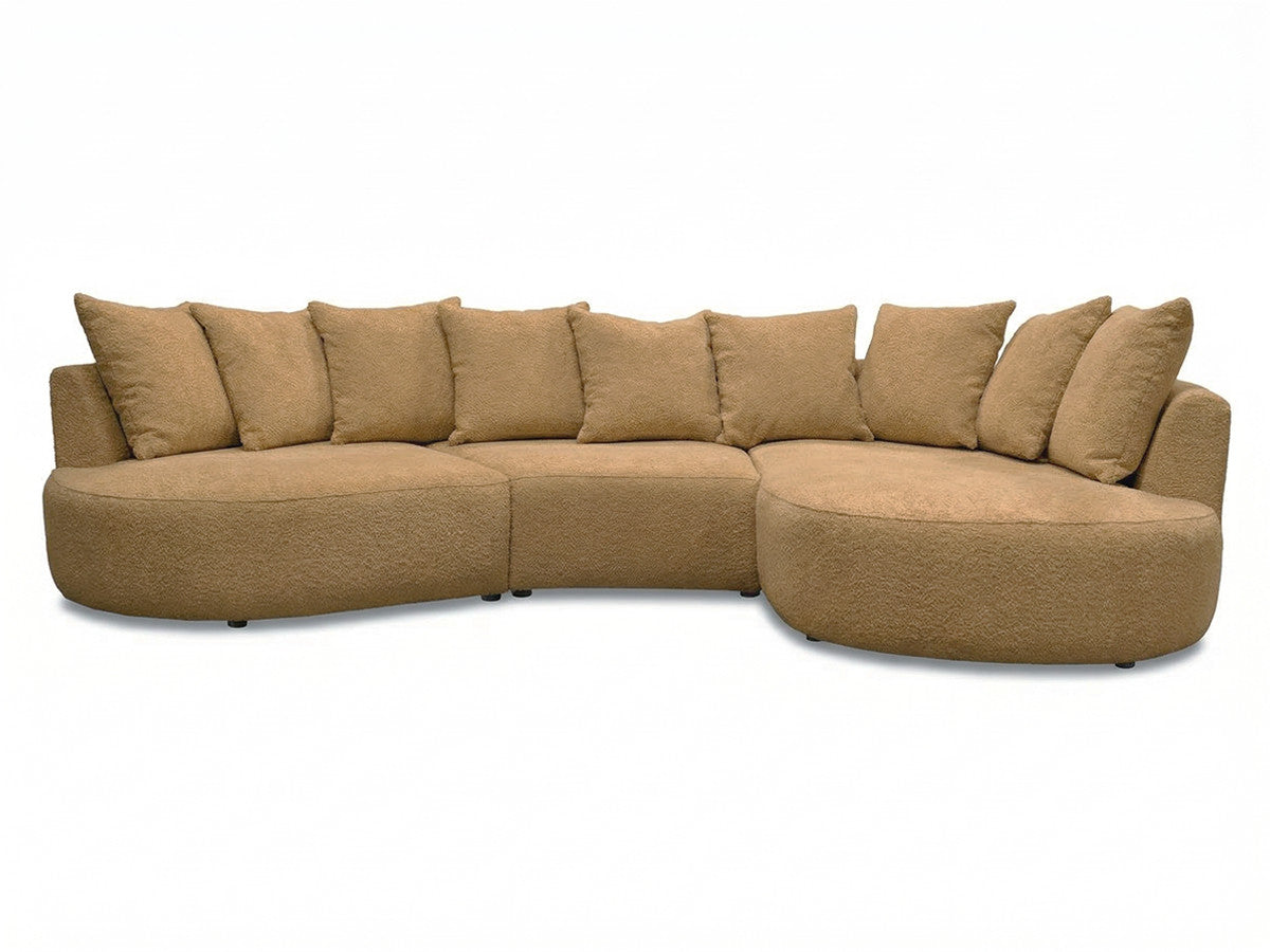 Hjørnesofa CALYPSO i bouclé-stoff