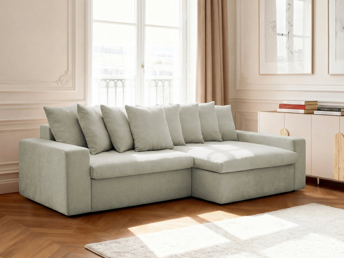 Hjørnesofa ENORE i glatt stoff