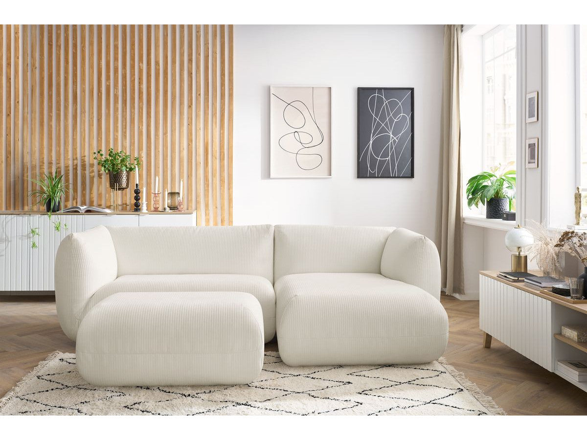 Hjørnesofa LECOMTE med liten puff