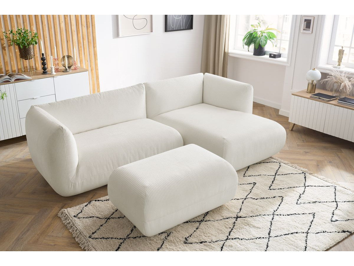 Hjørnesofa LECOMTE med liten puff