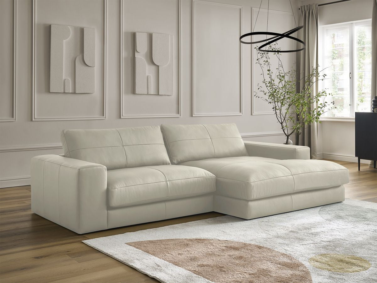 Hjørnesofa LEONARD skinn