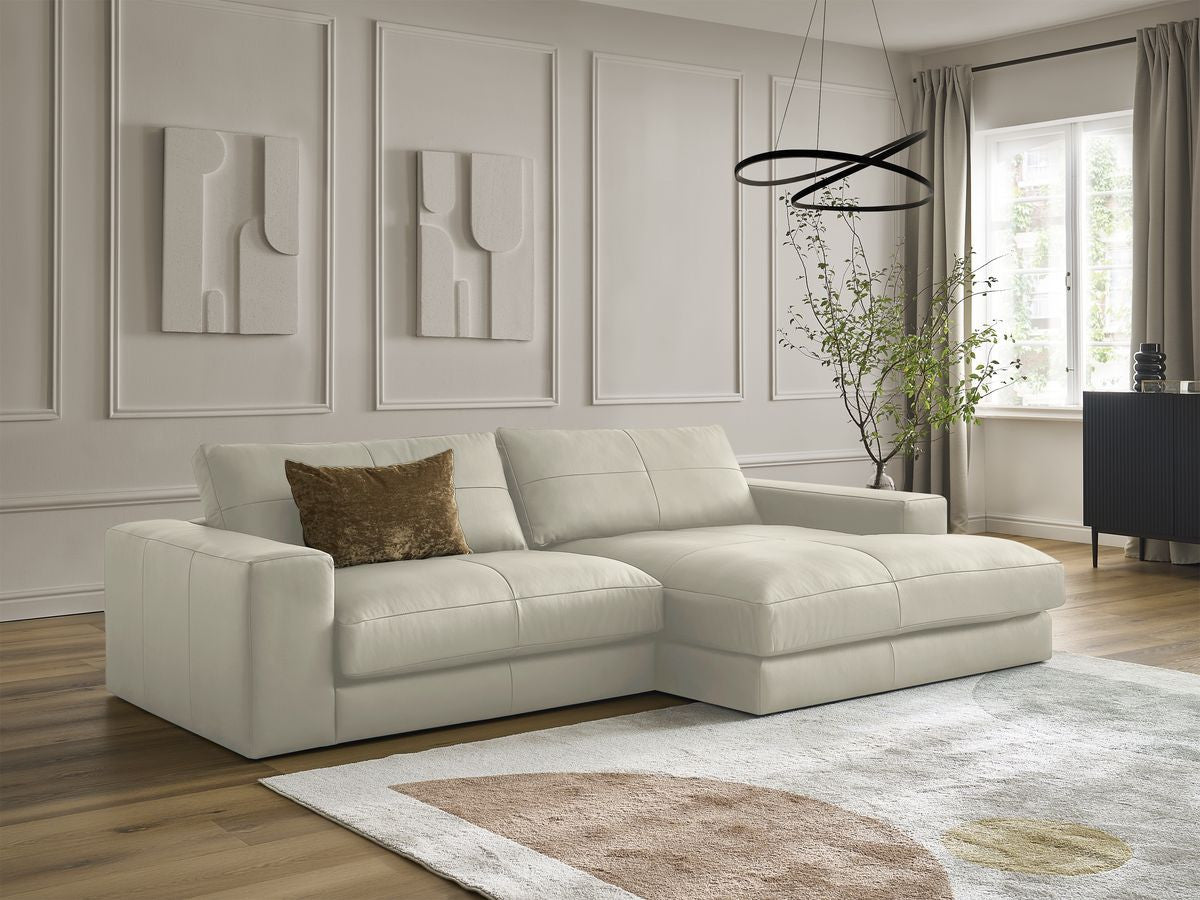Hjørnesofa LEONARD skinn