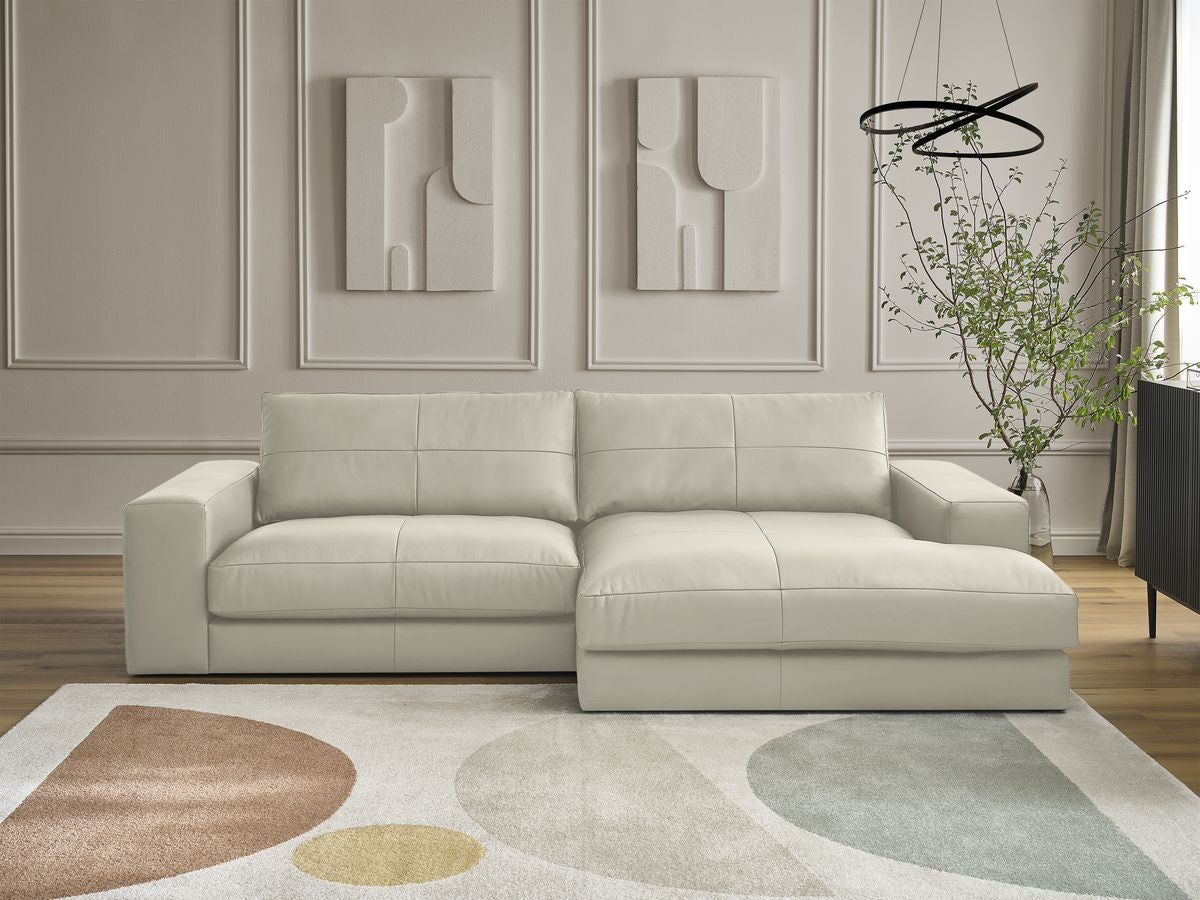 Hjørnesofa LEONARD skinn