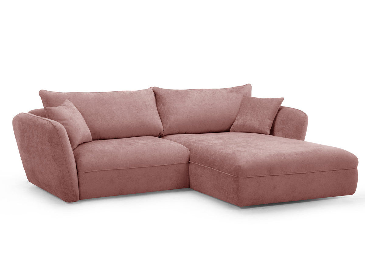 Hjørnesofa LUIGI i glatt stoff