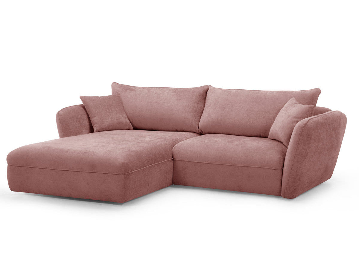 Hjørnesofa LUIGI i glatt stoff