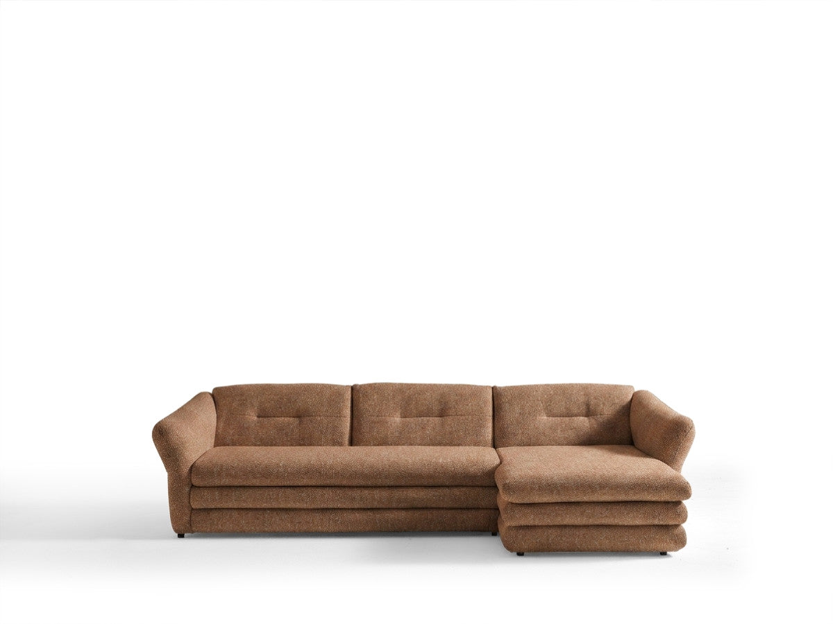 Hjørnesofa MARBLE i melert stoff
