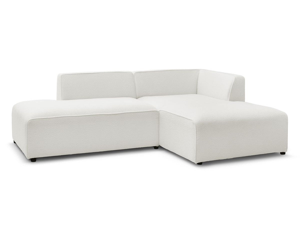 Hjørnesofa MEGEVE i bouclé-stoff